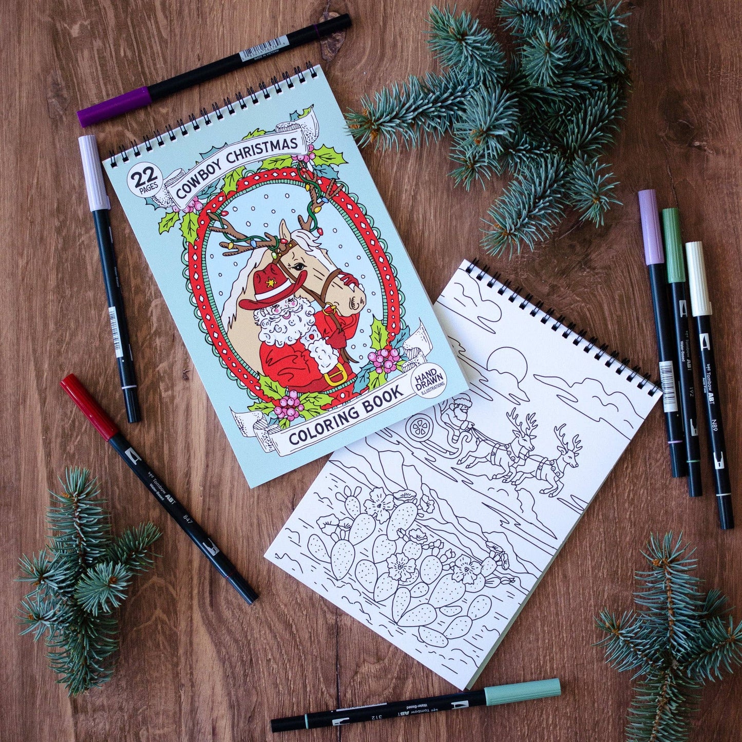 Antiquaria - Cowboy Kerstmis Premium Kleurboek