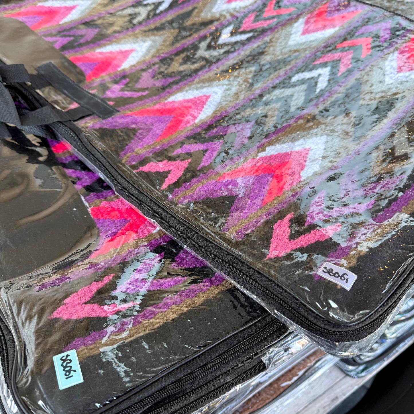 SB061 - Western oversized showblanket A - Paars, roze, taupe