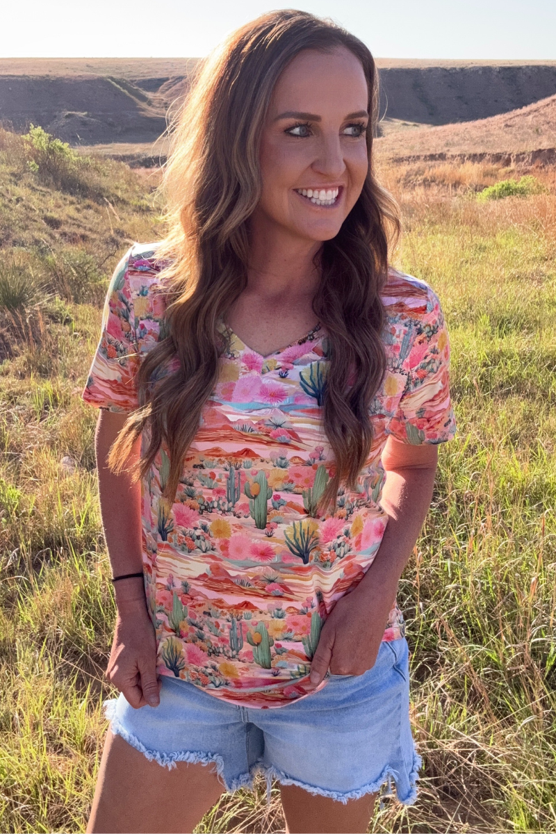 Sterling Kreek - T-shirt top Desert Darling rose désert