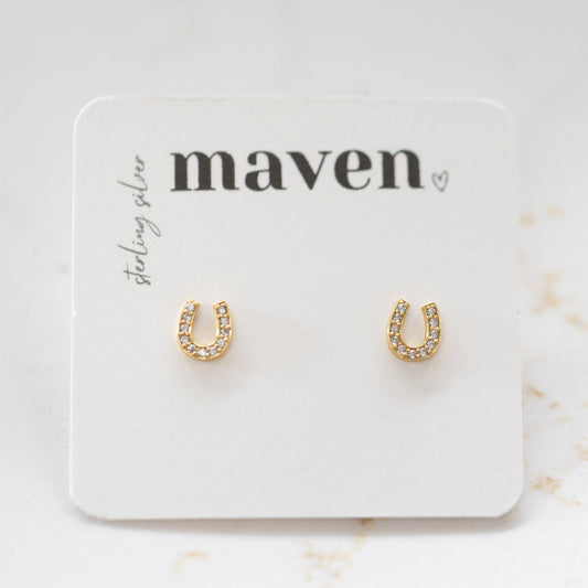 Maven - Oorbellen met hoefijzer studs