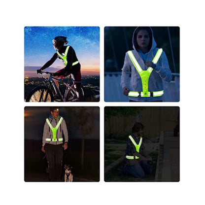 FMH - Oplaadbaar LED Reflectieharnas Veiligheidsvest voor ruiters