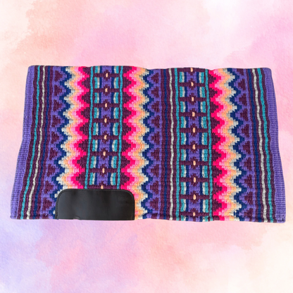 SB001 - Western Oversized Showdecke A - Lila, rosa, pfirsich, blau, silber  