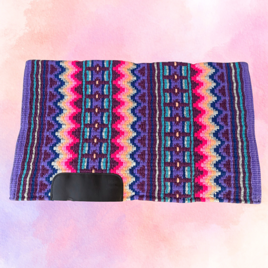 SB001 - Western oversized showblanket A - Paars, roze, perzik, blauw, zilver