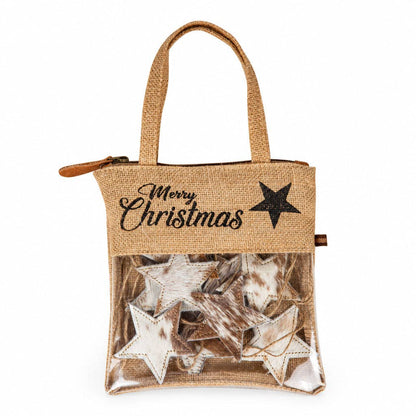 Myra Bag - Kerstster Haar-op-Huid Ornamentenset in Bruin