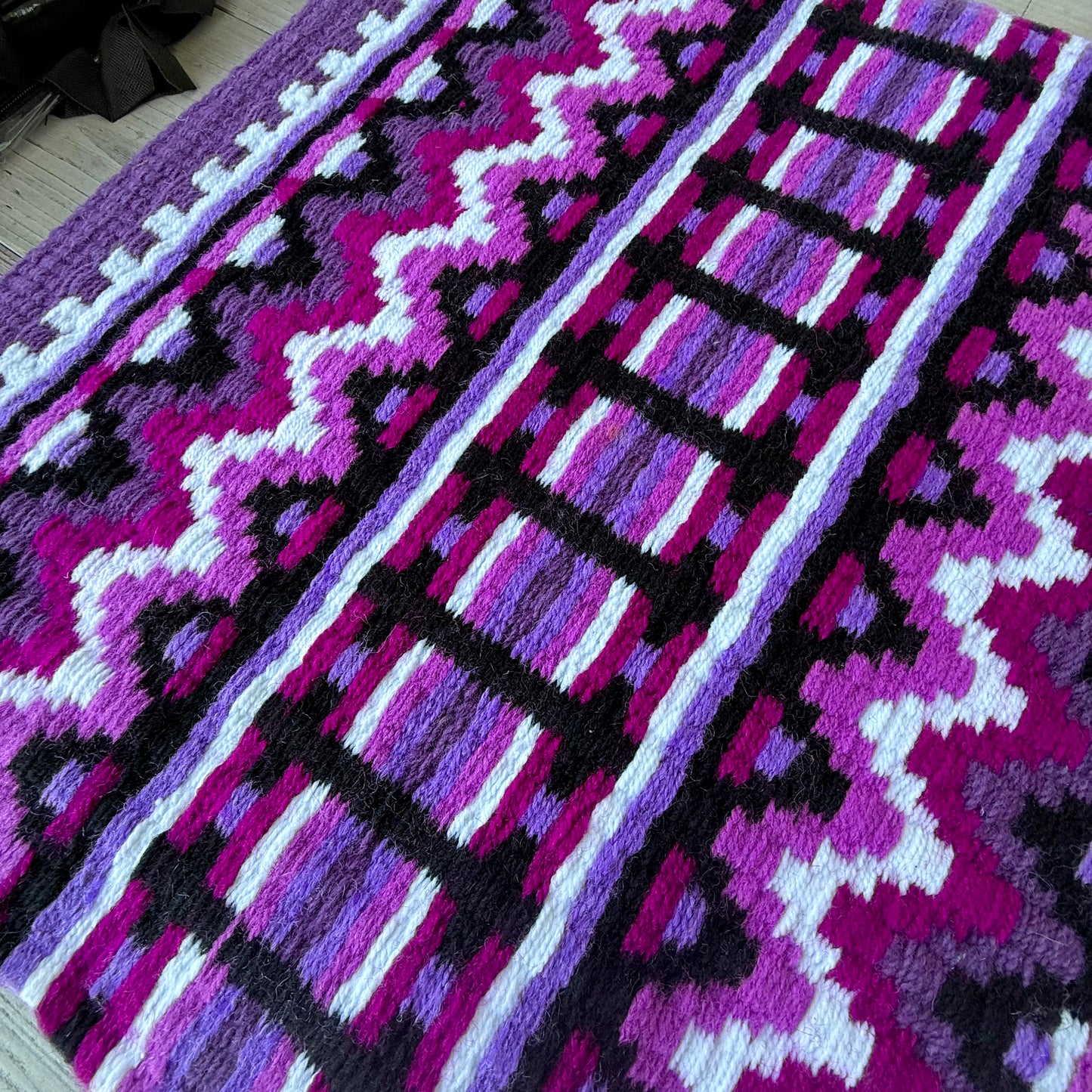 SB055 - Western oversized showblanket A - Zwart, paars, lila