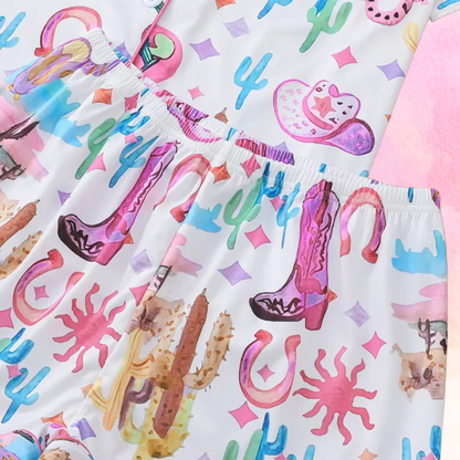 FMH - Women's summer pajama set/ loungewear Crazy Cactus