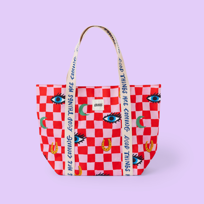 Eleanor Bowmer - Checker Icons Tote Bag Schultertasche