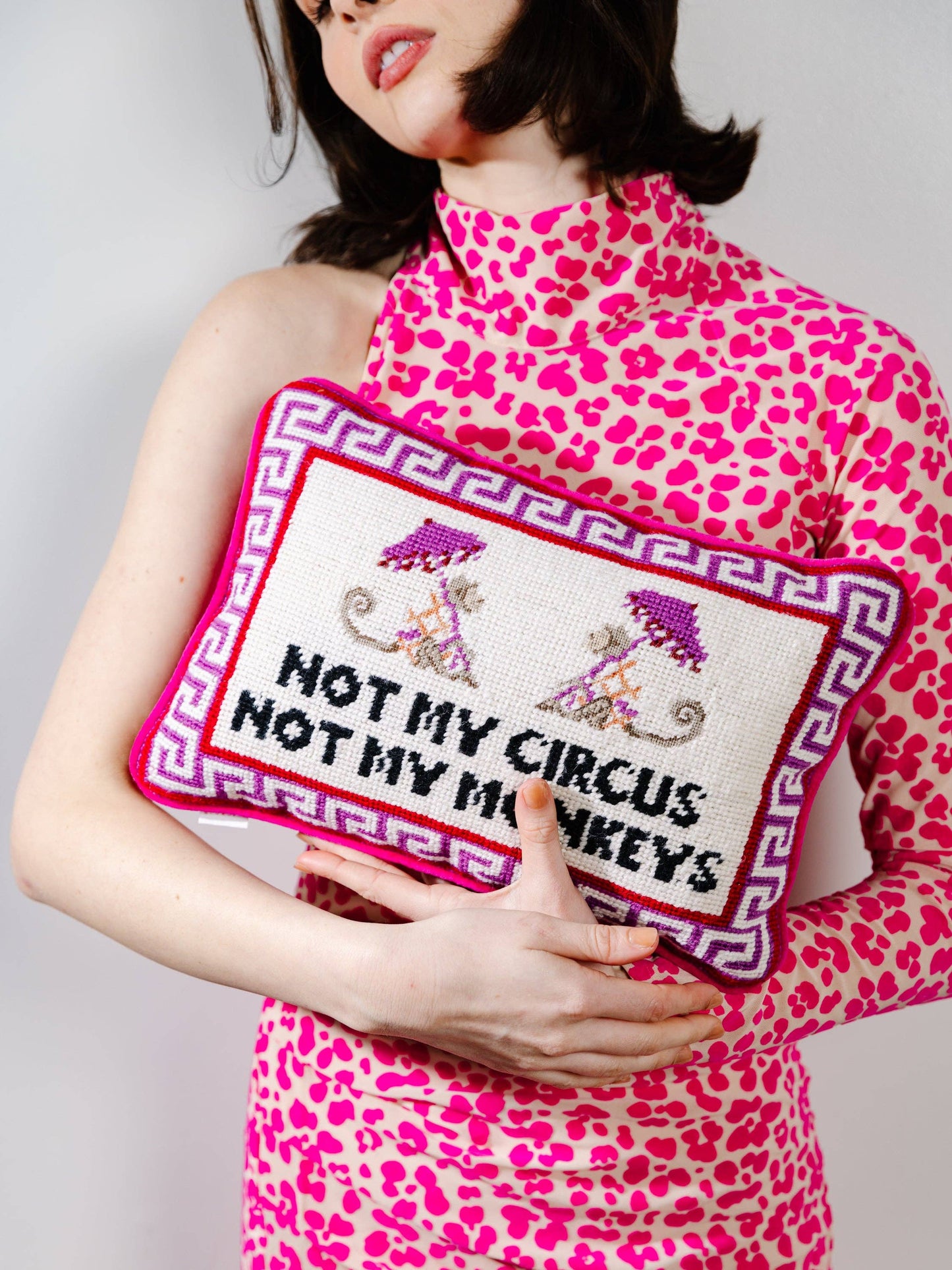 Furbish Studio - Needlepoint cushion Not my Circus
