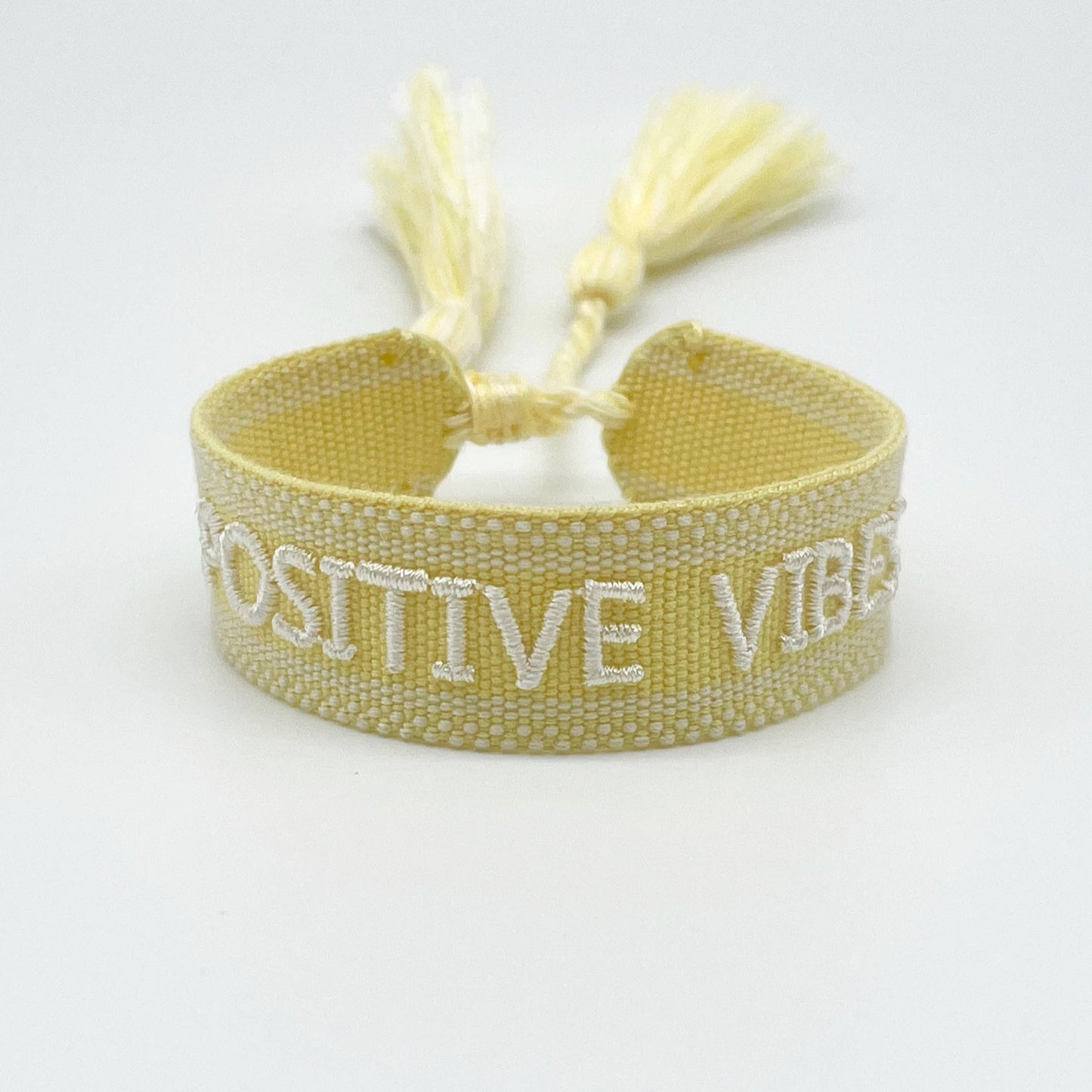 Parsley & Pepper - Positive Vibes armband butter yellow/ offwhite