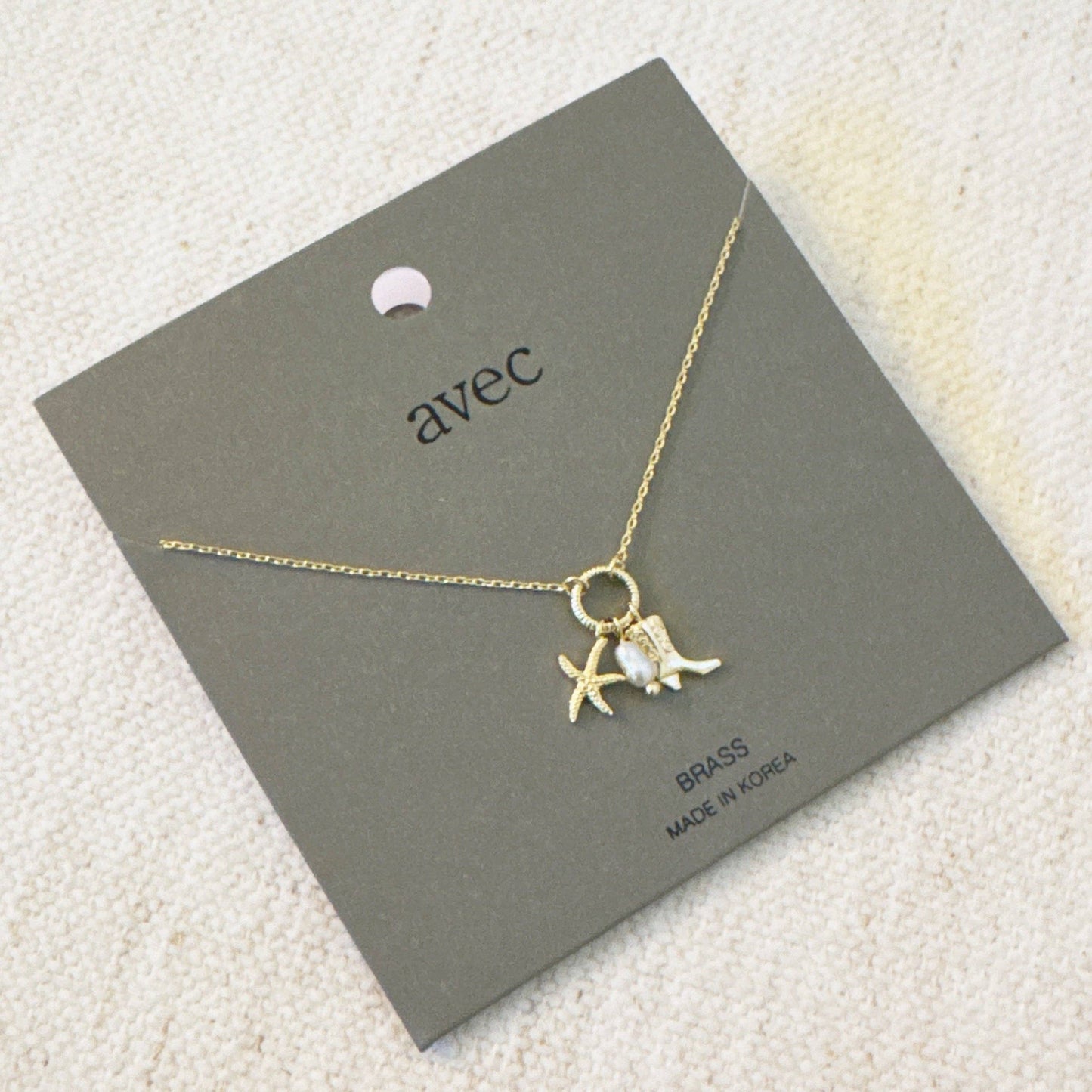 Ellison &amp; Young - Gold-Colored Coastal Cowgirl Necklace with Starfish and Western Boot Charms