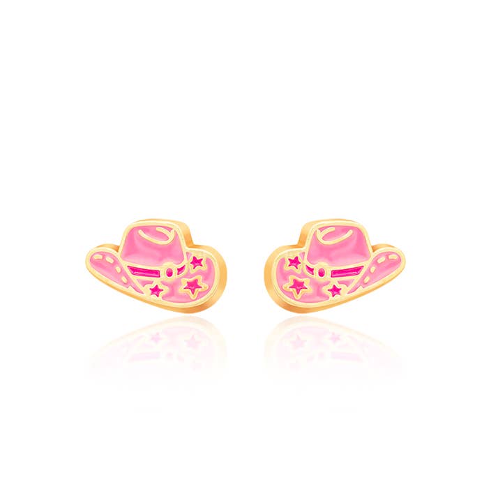 Girl Nation - Boucles d'oreilles chapeau de cowgirl western