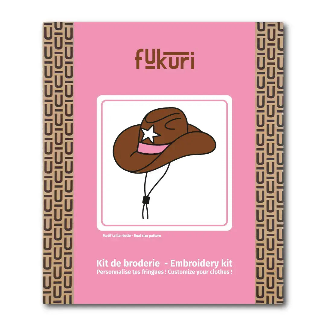 Fukuri - Borduurset Cowgirl hoed