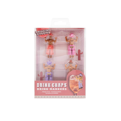 NPW - Western Drink Chaps Cowboys Drink Markers 4 pcs