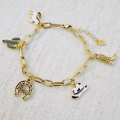 Ellison&Young - Yeehaw Rodeo Charm Armband Western Iconen
