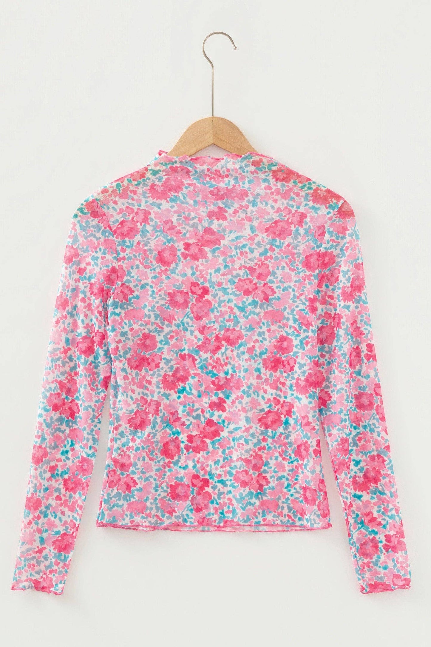 Pretty Bash - Bloemenmesh lange mouwen coltrui top