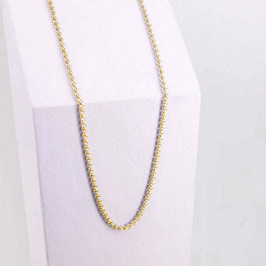 Ponytail &amp; Co - Necklace with full round links without pendant Lux (various colors)