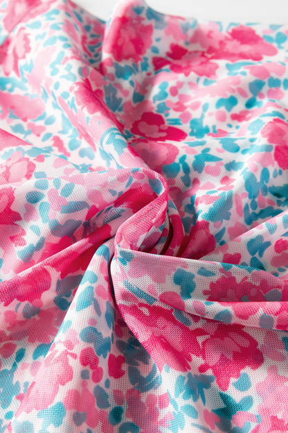 Pretty Bash - Bloemenmesh lange mouwen coltrui top