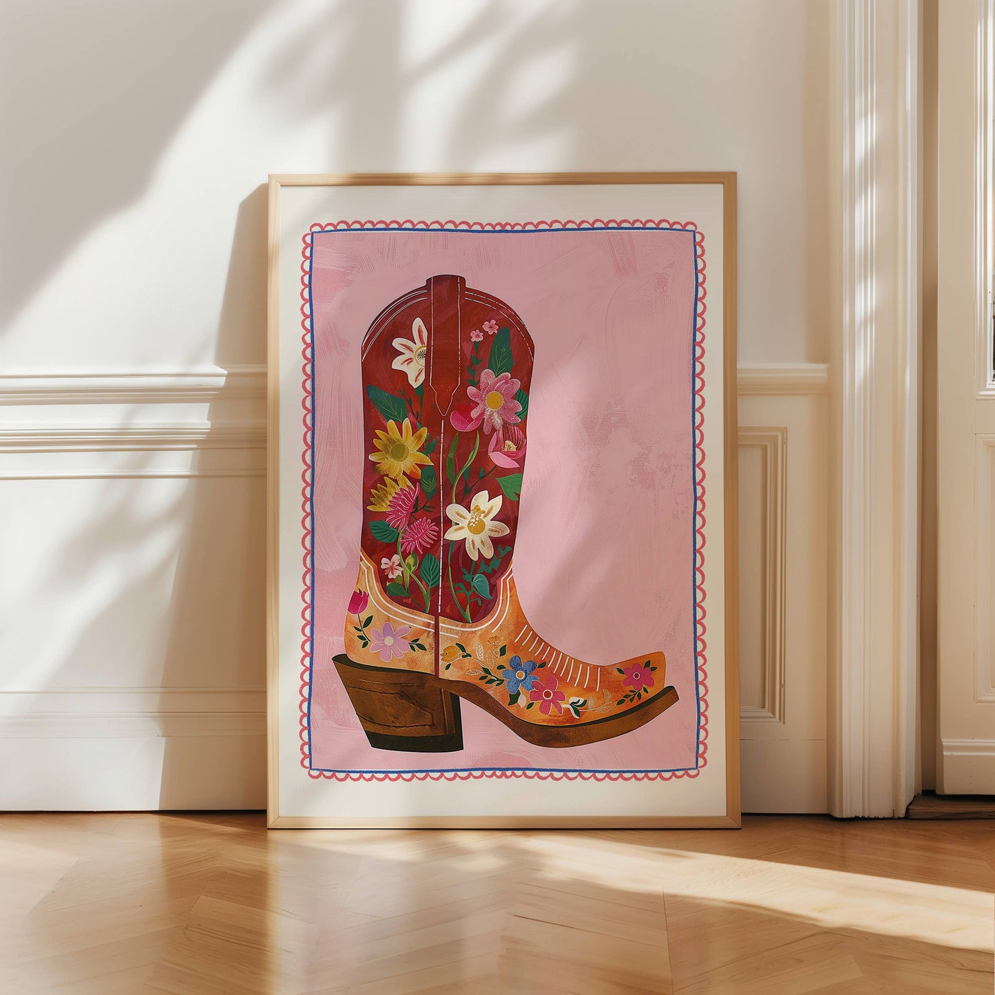 Seven Icons - Kunstdruk Cowgirl boots A4/A3/A2