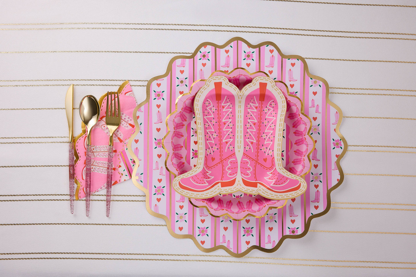 Packed Party - Boot Scoot Blooms Uitgestanste Dessertservet Set