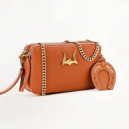 Myra Bag - Loyal West Shell Crossbody tasje cognac bruin