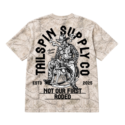 Tailspin - Not our first Rodeo camouflage T-shirt unisex