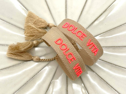 Parsley & Pepper - Dolce Vita armband caramel/ koraal