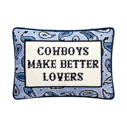 Peking Handicraft - Kussen geborduurd Cowboys make Better Lovers
