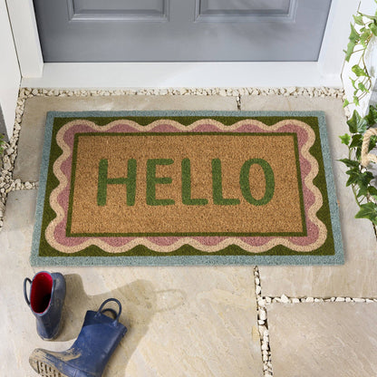 Phoenox Textiles - My Mat Hello Scallop kokos deurmat