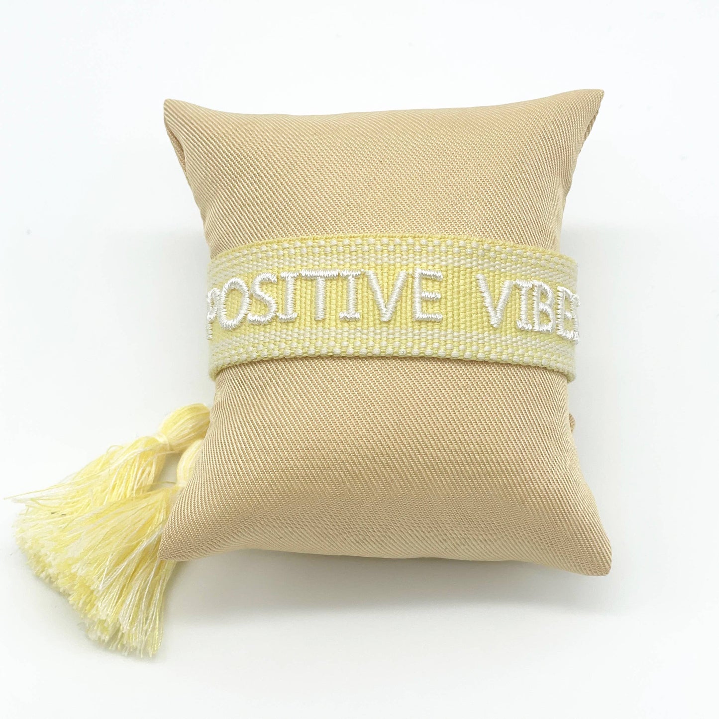 Parsley & Pepper - Positive Vibes armband butter yellow/ offwhite