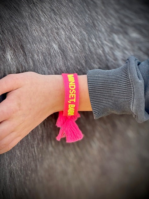 Parsley & pepper - Braccialetto Mindset, Baby! rosa neon/giallo o blu