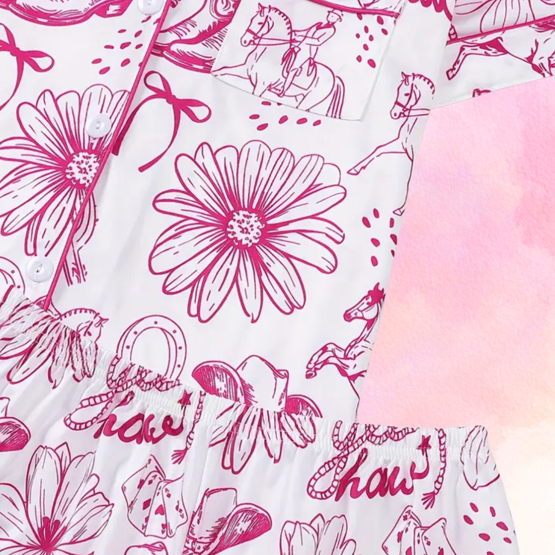 FMH - Women's Summer Pajama Set/Loungewear Yee-Haw Line-up