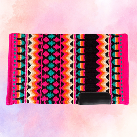 SB029 - Western oversized showblanket A - Roze, oranje, turquoise