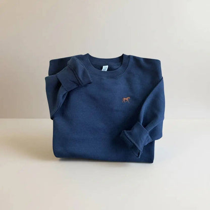 Bridle Up Hope - Heritage Navy Pferdesweatshirt mit besticktem Pferd