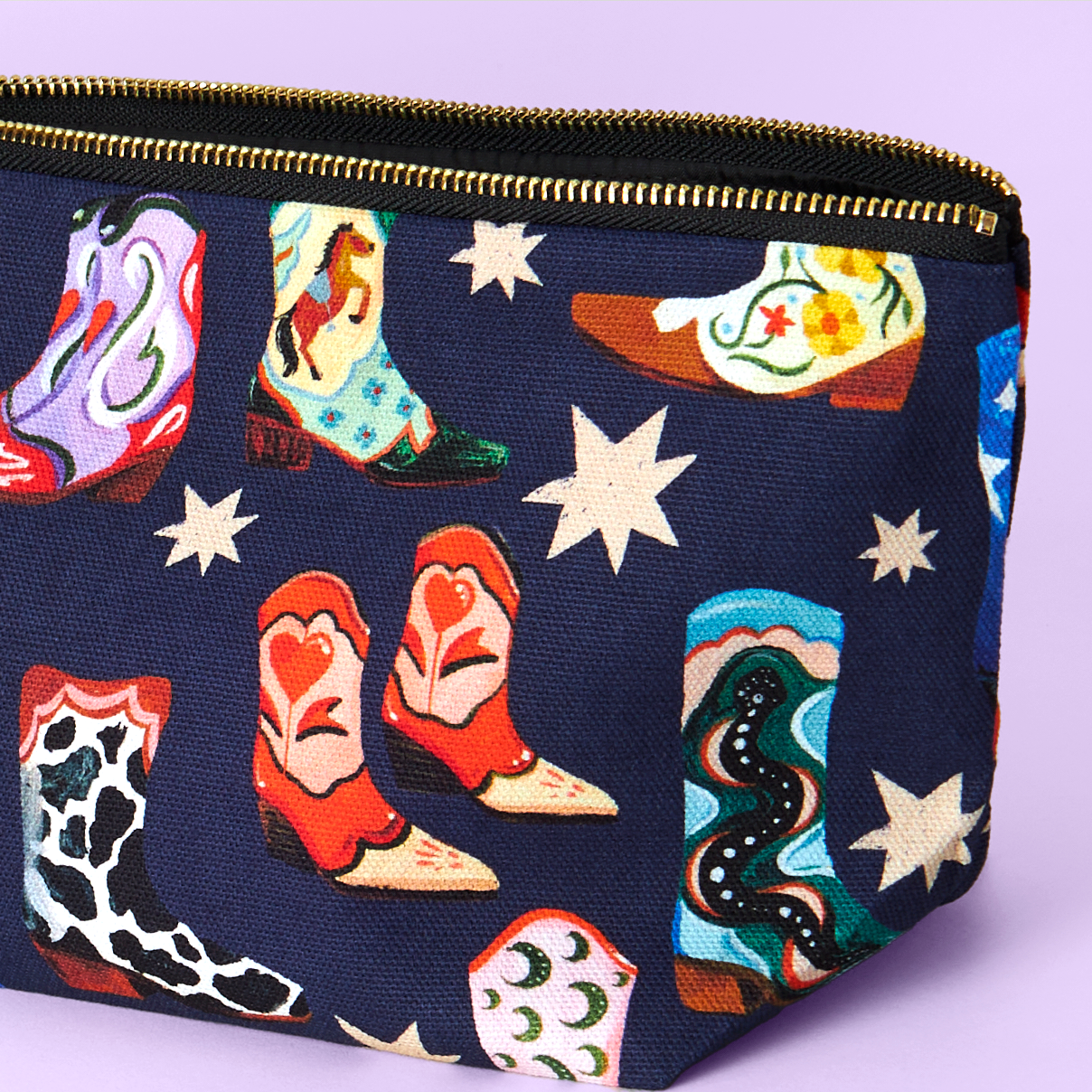 Eleanor Bowmer - Cowboy Boots Zipped Wash Bag