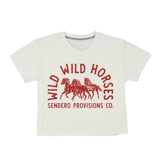 Sendero - Wild Wild Horses Crop T-shirt voor dames
