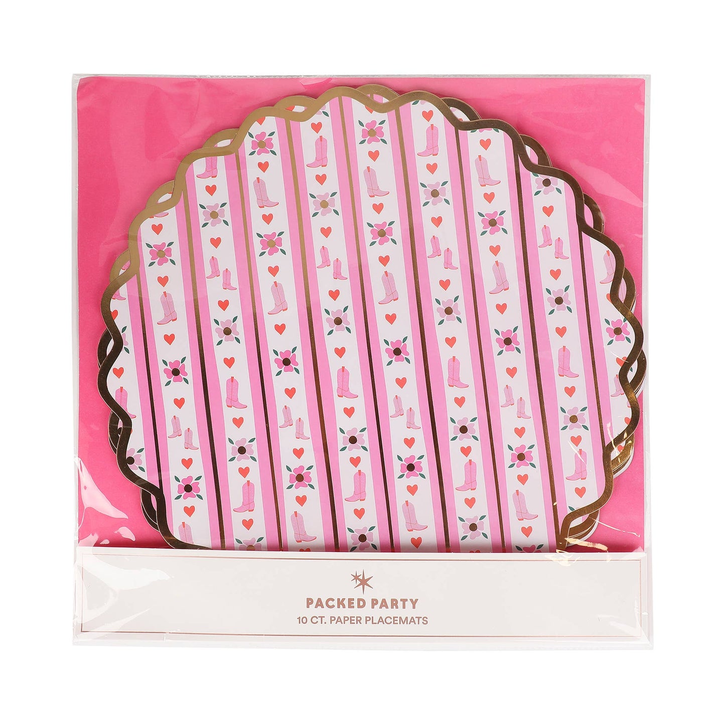 Packed Party - Set di tovagliette 'Western Boot Scoot Blooms'