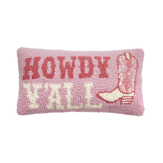 Peking Handicraft - Crochet Pillow Howdy Y'All