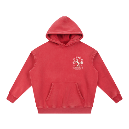 Tailspin - Wild and Free Bronco rood oversized hoodie trui