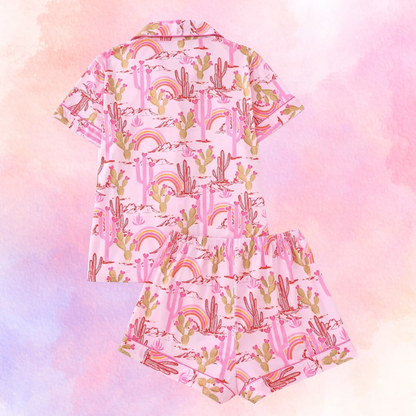 FMH - Women's Summer Pajama Set / Lounge Suit Cowgirl Dreams
