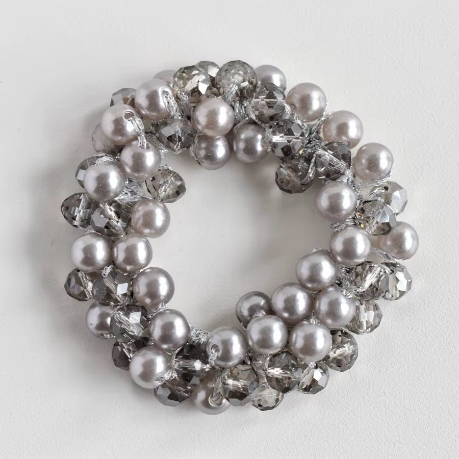 FMH - Glitterelastiek Pearl Party parels en glitterkralen (div. kleuren)