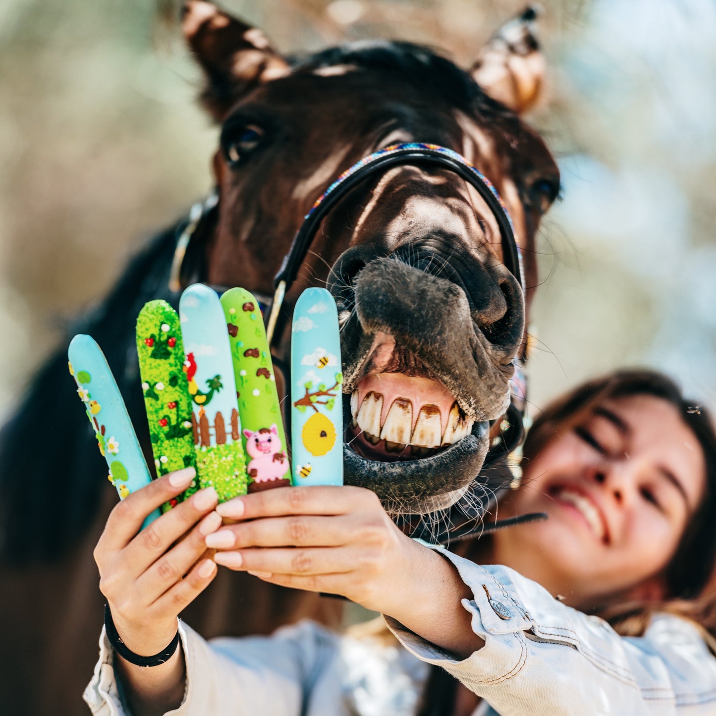 OP=OP - Candy Horse - The Farm Limited Collection - Versierde stokjes