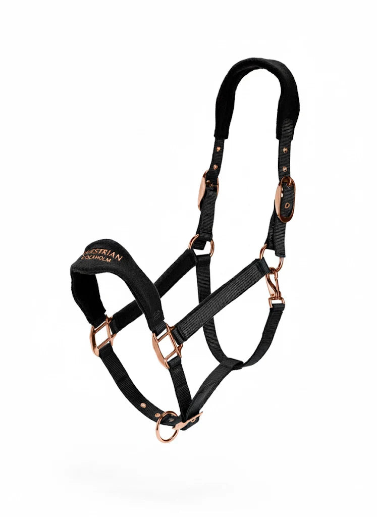 Equestrian Stockholm - FW26 Black Blush - Anatomic Fleece Halter - Ride Against Cancer