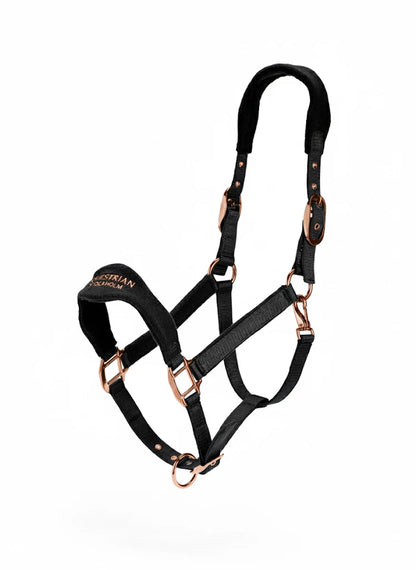 Equestrian Stockholm - FW26 Black Blush - Anatomic Fleece Halter - Ride Against Cancer