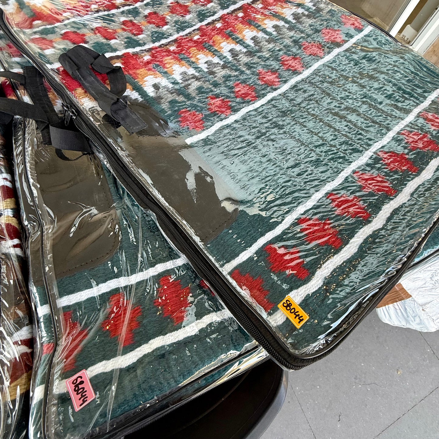 SB044 - Western oversized showblanket A - Zeeblauw, rood, oranje