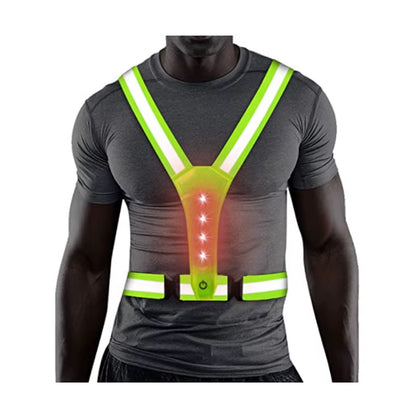 FMH - Oplaadbaar LED Reflectieharnas Veiligheidsvest voor ruiters