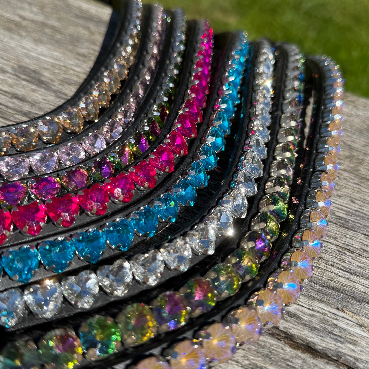 FMH - FLASH DEAL - Browband with Heart or Round stones