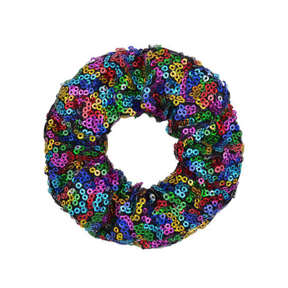 FMH - Glitter Pailletten Sequin Scrunchie elastiek dressuurknot knotband (div. kleuren)