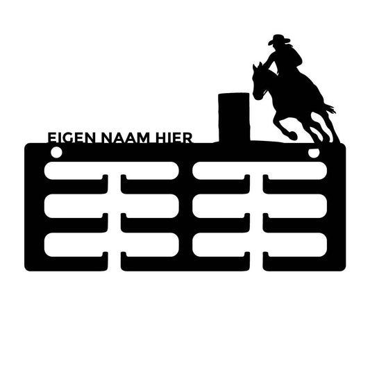 Wolfxjessy - Rozet houder Western ruiter barrelrace met naam