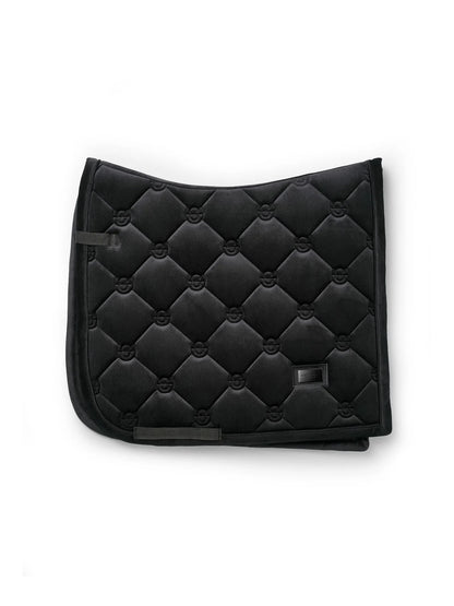 Equestrian Stockholm - FW26 Black - Dressage Saddle Pad Velvet dressuurzadeldek