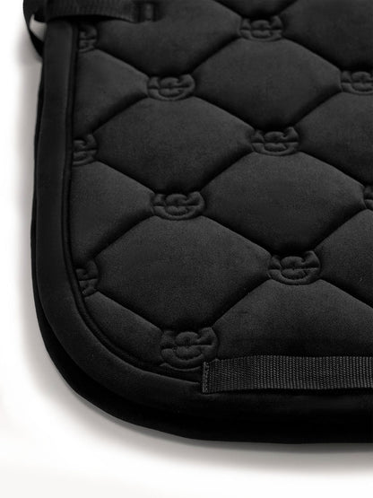 Equestrian Stockholm - FW26 Black - Dressage Saddle Pad Velvet dressuurzadeldek
